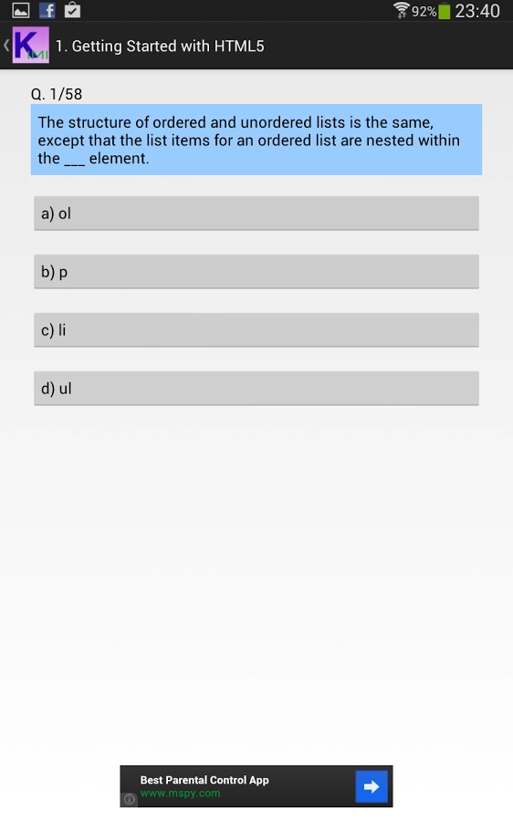 MCQ for Kaplan SG IMI截图6