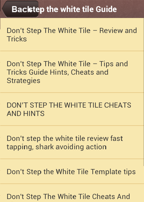 Don't step the white tile:Tips截图2