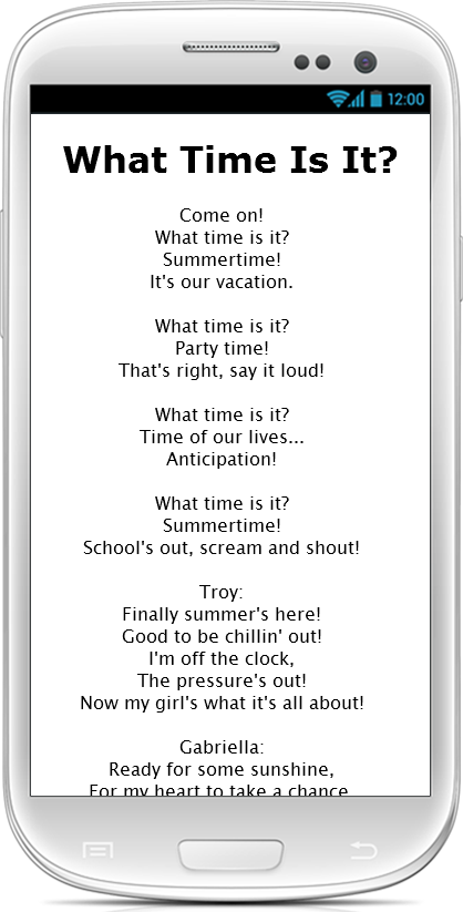 High School Musical 2 Lyrics截图2