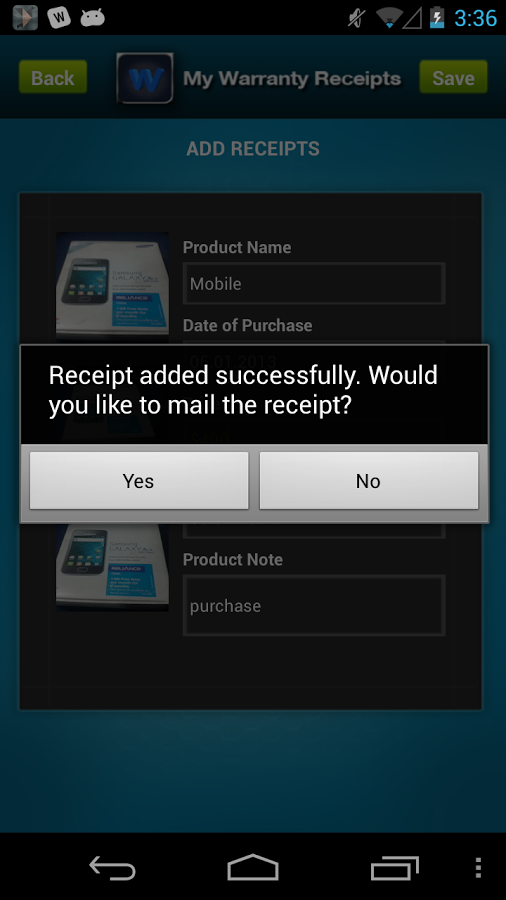 My Warranty Receipt截图5