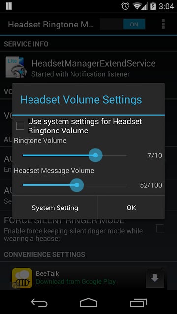 Headset Ringtone Manager Lite截图1