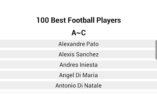 100 Best Football Players截图5