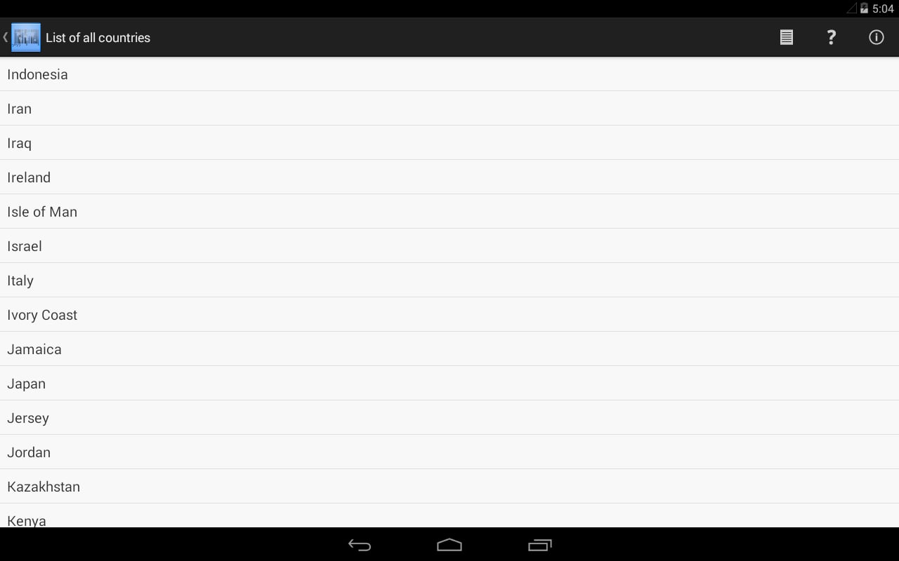 Countries Codes截图6