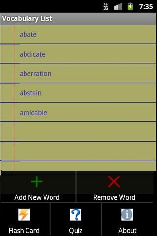 Vocabulary List Lite截图1