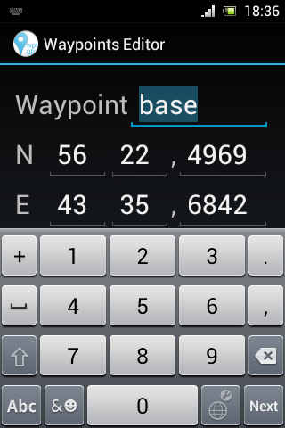 GPS Waypoints Editor截图2