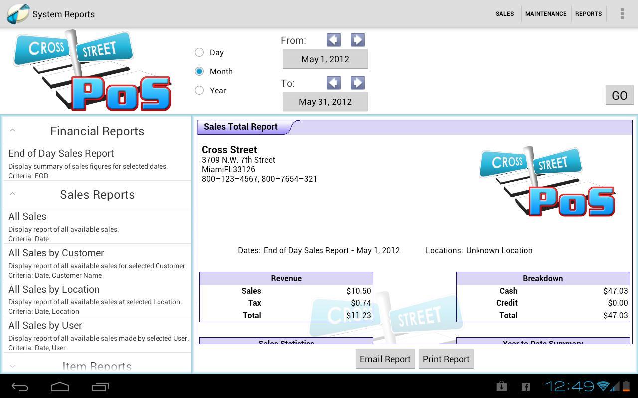 CrossStreet Point of Sale DEMO截图5