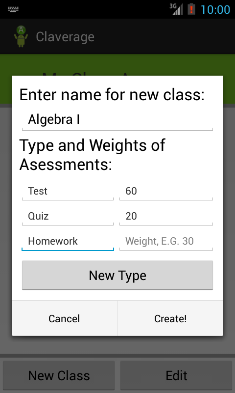 Class Average Calculator截图1