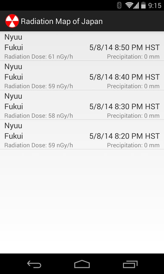 Radiation Map of Japan截图8