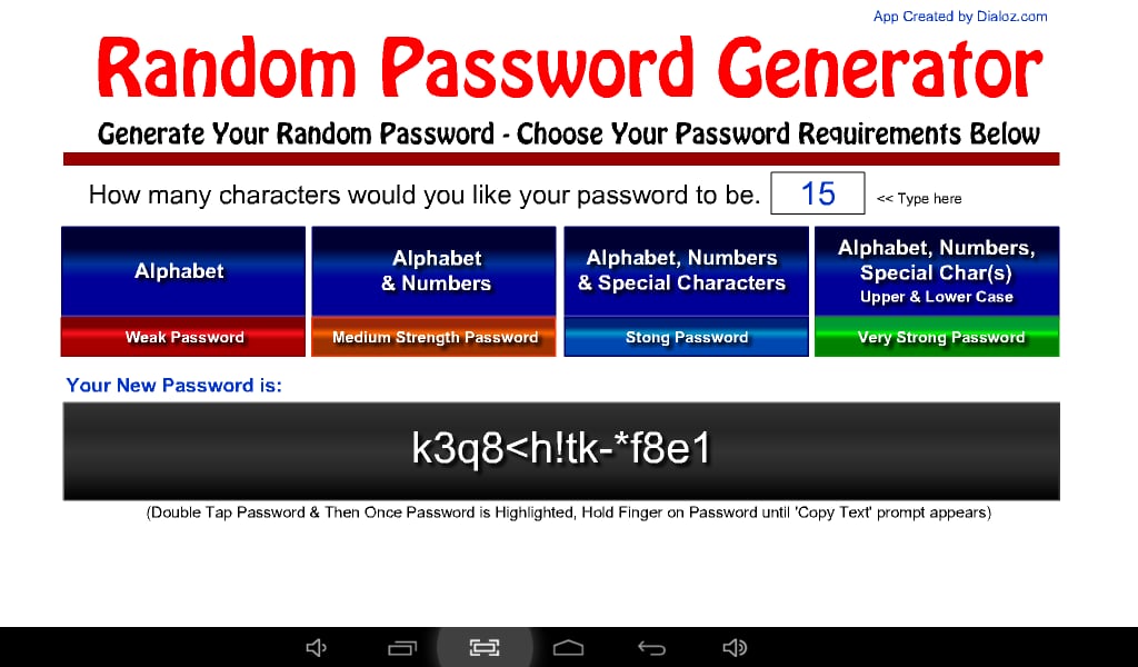 Random Password Generator截图1