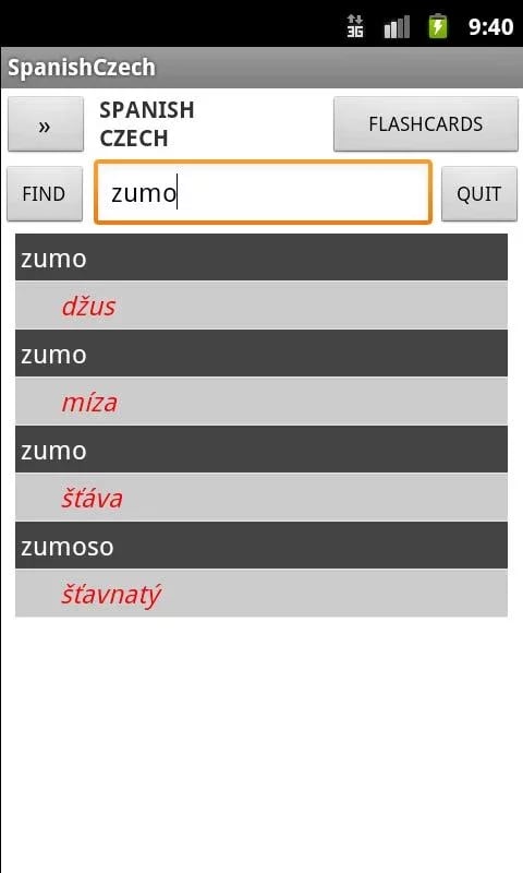 Czech Spanish Dictionary截图1