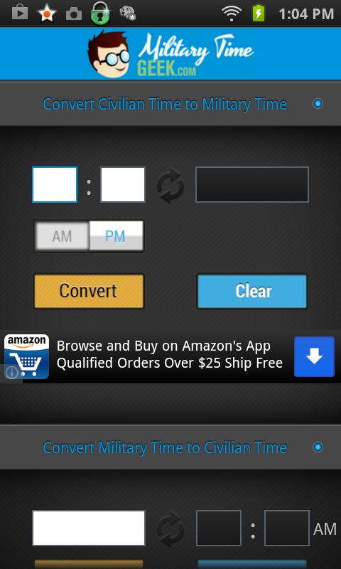 Military Time Converter +Chart截图1