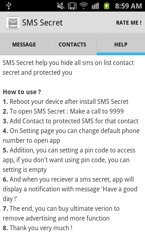 SMS Secret Free截图3