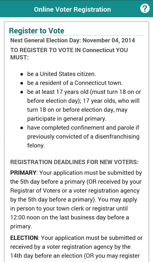 CT Voter Registration截图4