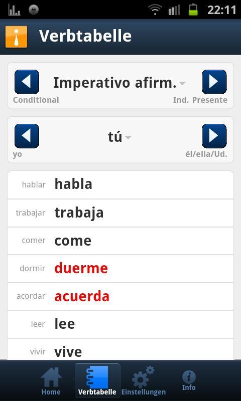 Conjuga -- Spanish Verbs截图5