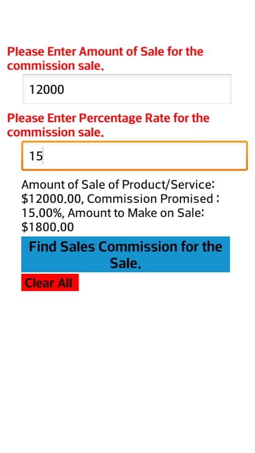 Pay &amp; Commission Calcula...截图7