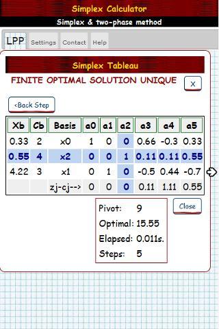 Simplex Algorithm Calculator截图3