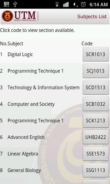 FSKSM Subject Registration截图3