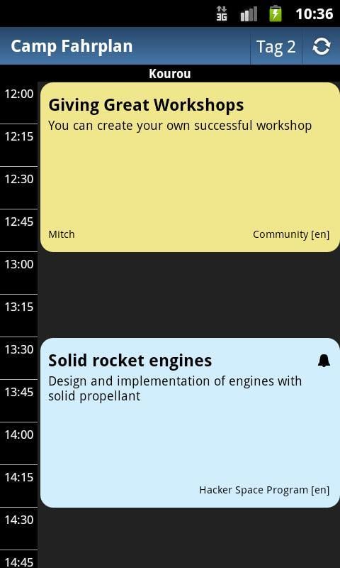 CCC Camp Schedule 2011截图3