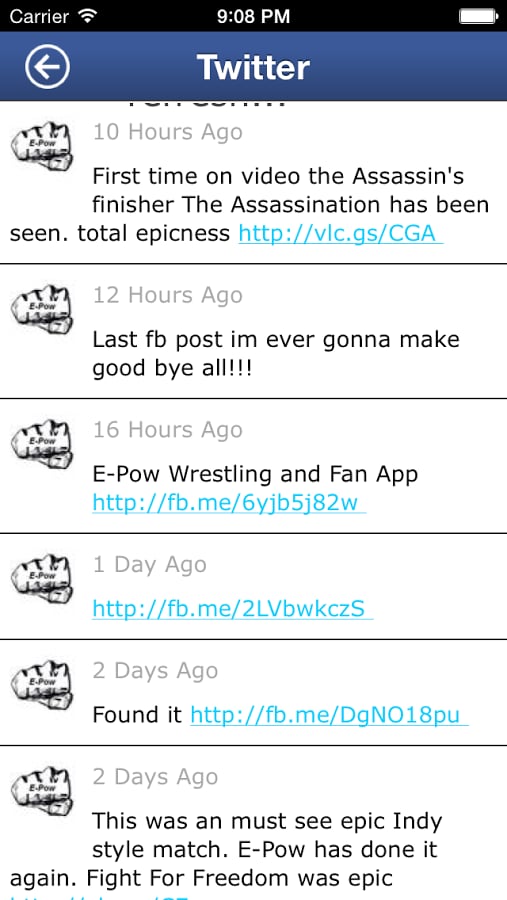 E-Pow Wrestling and Fan App截图1