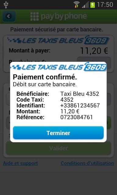 PayByPhone Taxis Bleus截图3