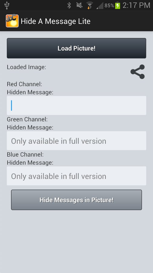 Hide A Message Lite截图2