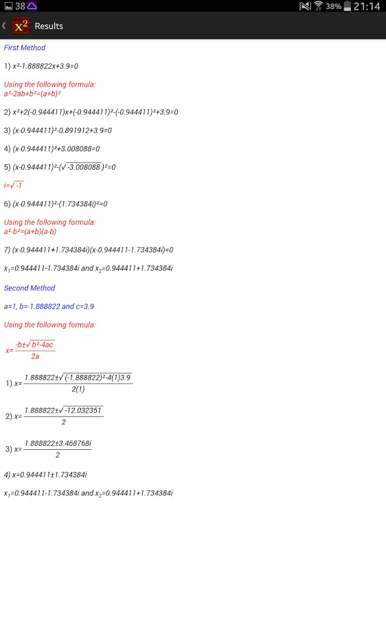 Quadratic Solver截图7