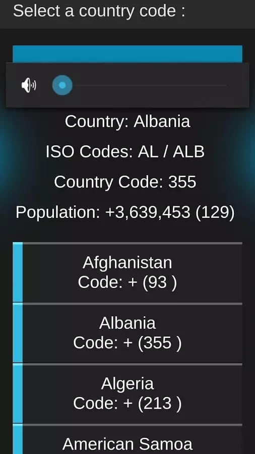 Telephone Country Codes截图4