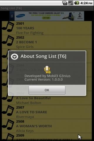 Song List [T6]截图1