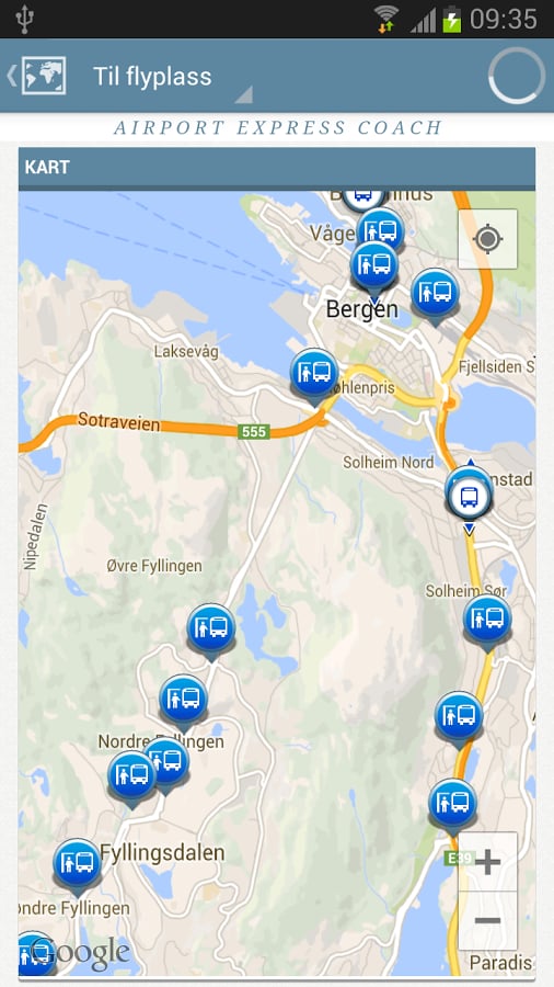 Flybussen Bergen billett截图1