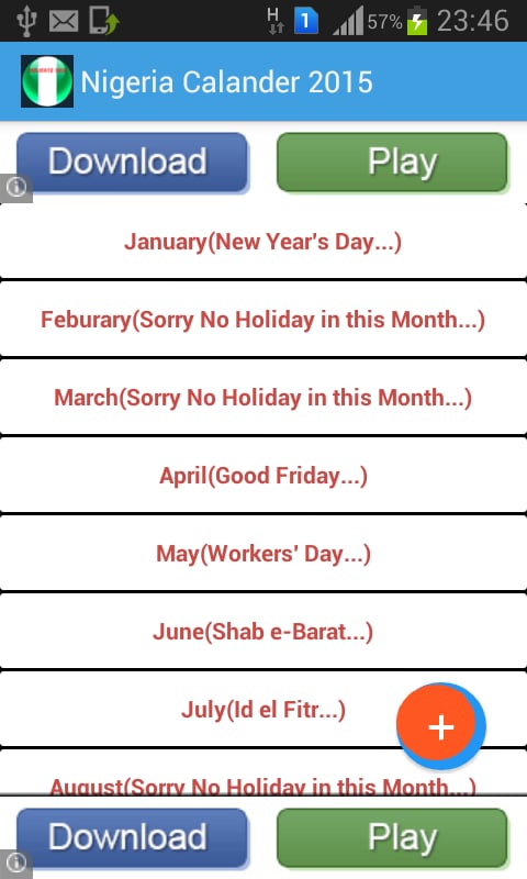 Nigeria Holiday Calendar...截图3