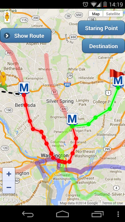 Washington DC Metro Rout...截图1