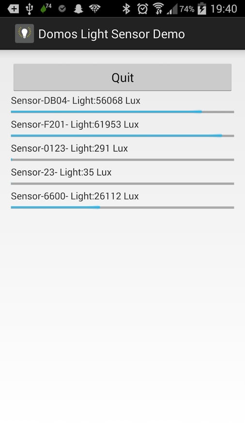 Domos Light Sensor Demo截图1