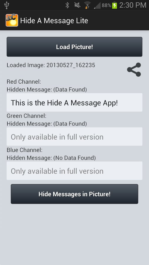 Hide A Message Lite截图1