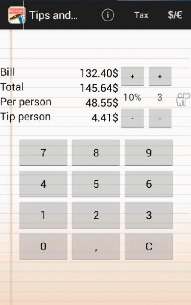 Tips &amp; Split calculator截图2