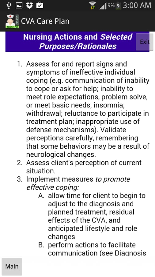 Nurse Care Plan CVA截图1