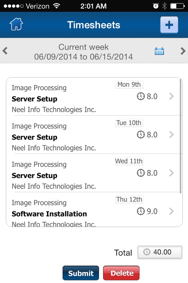 Time and Expense Tracker截图2