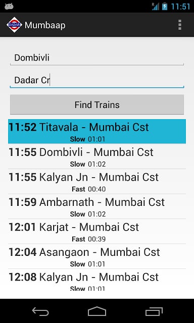 Mumbai Local Train Search截图2