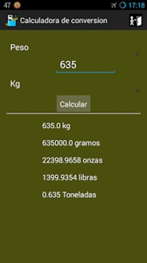 Calculadora de conversion截图2