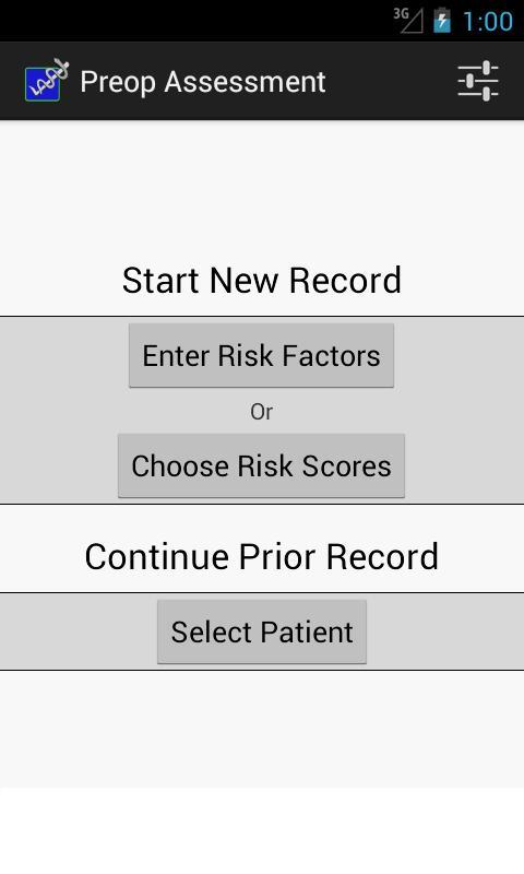 Preop Risk Assessment截图1