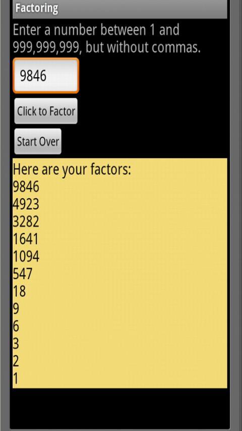 Factor Those Numbers!截图2