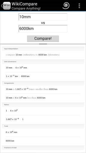 Wiki Compare -Compare Anything截图2