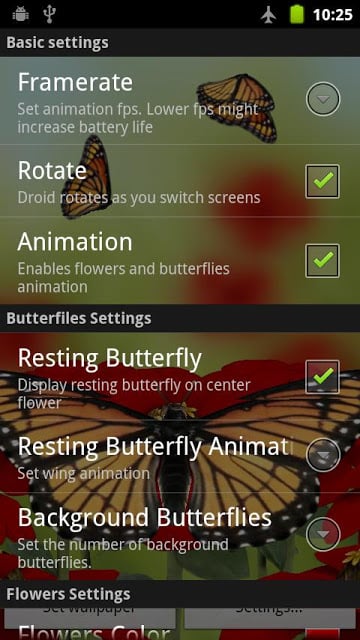 Beautiful Butterflies LWP FREE截图3