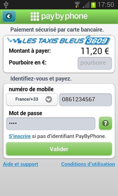 PayByPhone Taxis Bleus截图2