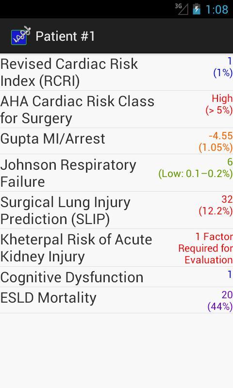 Preop Risk Assessment截图3