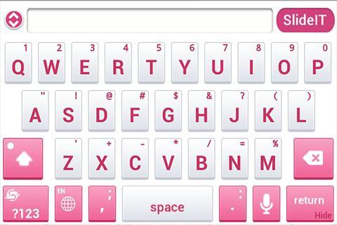 SlideIT Pink Flower Skin截图4