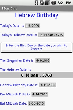 Hebrew Birth Date截图