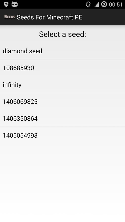 Seeds for Minecraft PE截图1
