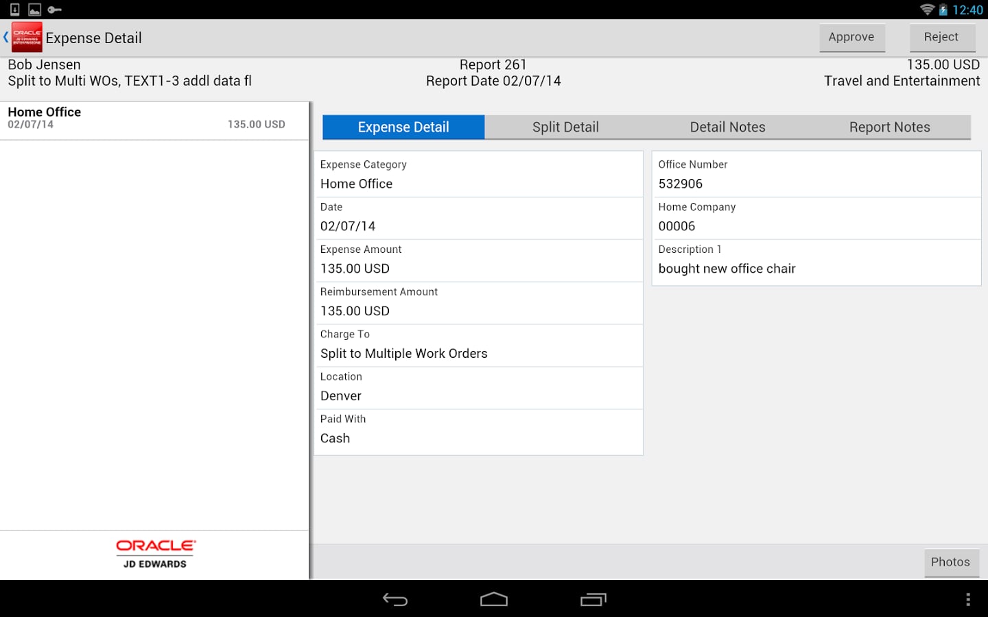 Expense Approval - JDE E...截图7