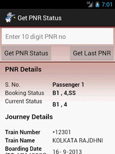 Get PNR Status截图2