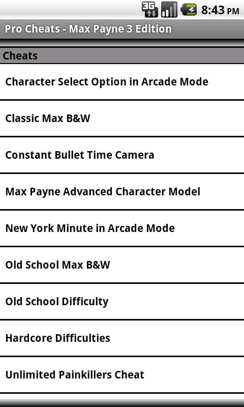 Pro Cheats Max Payne 3 E...截图1